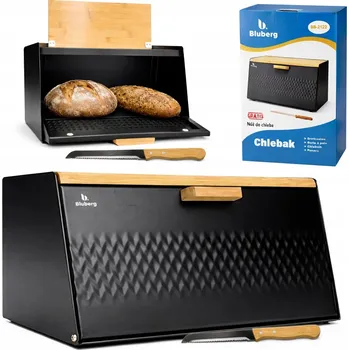 chlebník Chlebník set BLUBERG černý kovový
