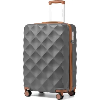 British Traveller K2395L Kufr spinner 53cm Šedý ABS/Polykarbonát