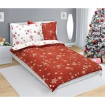 Povlečení MIKROFLANEL Terrakota,Bílá BX10159 - 140x200, 70x90 cm