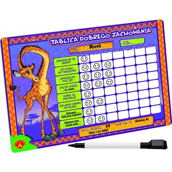 Magnetická kreslící tabulka MOTIVAČNÍ TABULE pro děti od 4 let: Učí dobrému chování a denním rutinám