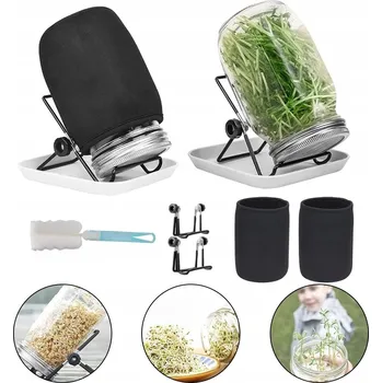 Obraz NAKLIČOVACÍ NÁDOBA SŁOIKOWA 2x1000ml SKLENICE NA KLÍČKY SEMEN SADA SKLO