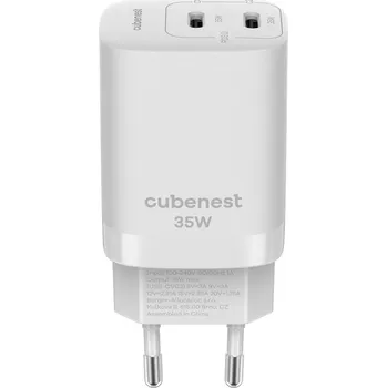 Cubenest PD GaN Adaptér 35W S2D1 bílý