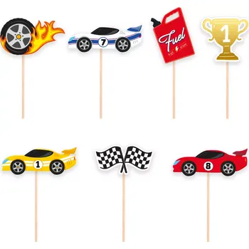 Dortová svíčka Toppery na dort Race On, 7 ks