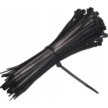 Stahovací páska STAHovací PÁSKY 380 X 4,8 MM ČERNÉ PLASTOVÉ 100 KS STAHOVACÍ PÁSKY