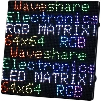 Elektronická stavebnice Waveshare RGB plnobarevný LED maticový panel 64x64, rozteč 2mm