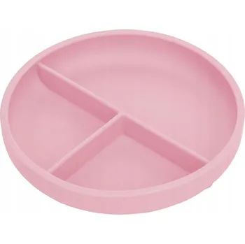 dětská jídelní sada Silikonový talířek Freeon růžový
