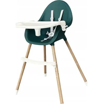 Jídelní židlička FHBabyLand zelená s bezpečnostními pásy