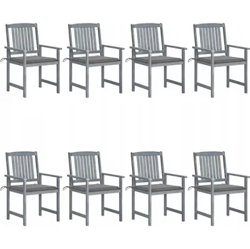 Zahradní židle VidaXL dřevěná šedá