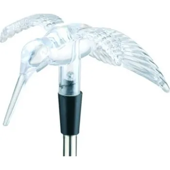 Venkovní osvětlení Zahradní solární lampa LED kolibřík, 77cm, zapichovací, nerez, RGB