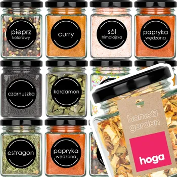 Dóza na potraviny 12x SKLENĚNÁ ZAVAŘOVACÍ SKLENICE ČTVERCOVÁ UZAVÍRATELNÁ NÁDOBA NA POTRAVINY 150 Ml + ETIKETY