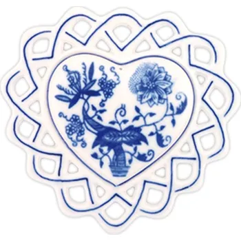 Vánoční ozdoba Cibulák Dubí Vánoční ozdoba - srdíčko - cibulový porcelán 10364