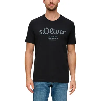 Pánské tričko s.Oliver pánské triko s krátkým rukávem 2139909 99D1 Černá M