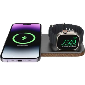 Cubenest 2v1 Bezdrátová magnetická nabíječka K200 šedá