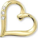 Soliter Zlatý přívěsek srdce s krystaly 249 001 00354 + 2 měsíce na vrácení zboží