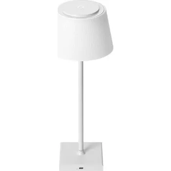 Lampička Nabíjecí LED stolní lampa 4W 270lm CCT (teplé, denní a studené světlo), USB, bílá