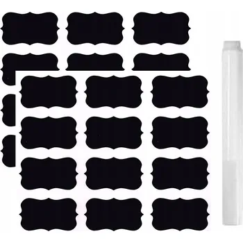 Speciální papír Samolepící Samolepky na sklenice na koření, etikety x20 + bílý popisovač