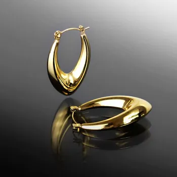 Náušnice Pozlacené ocelové náušnice č. 1301