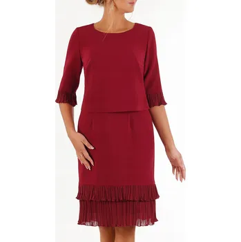 Dámské šaty Carla Moreno koktejlové šaty klasického střihu, midi délka, velikost 42