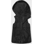 Černá péřová dámská vesta (B8153-1) odstíny černé M (38)