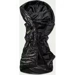 Lesklá černá vesta s kapucí (B8130-1) odstíny černé XL (42)