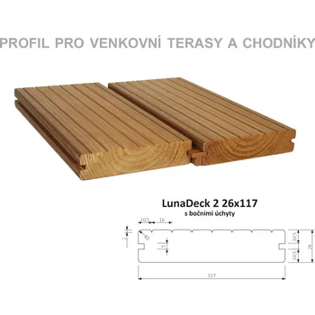 Terasové prkno LunaWood @Terasová prkna LunaDeck 2 (ThermoWood)