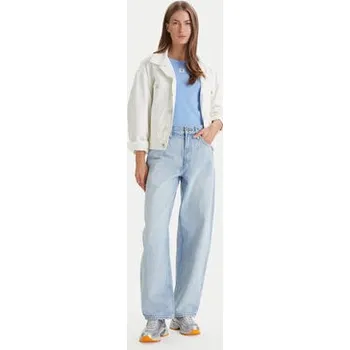 Dámské oblečení Calvin Klein Jeans Top LV047C201G Světle modrá Slim Fit S