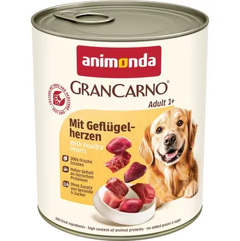 Krmivo pro psa Animonda GranCarno Adult s drůbežími srdci 6x400g