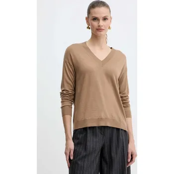 Dámské oblečení Vlněný svetr Weekend Max Mara FIOCCHI 2525366042600 hnědá 82A, vel. M