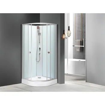 Sprchový box Roth Box sprchový Pavero, 90x90x195, radius, Brillant/White/Transparent