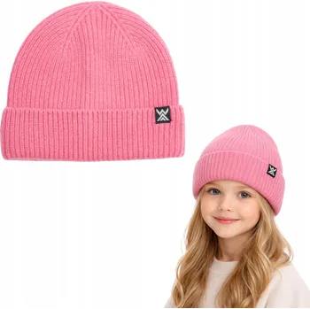 Čepice Dětská zimní čepice WOOLCANO Merino 100% HAT0440 růžová U