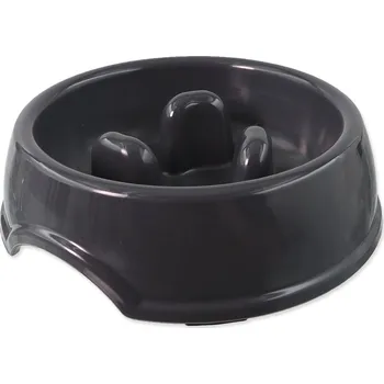 Miska Dog Fantasy zpomalovací proti hltání černá 22x22x6 cm