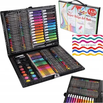 Výtvarná sada Výtvarná sada na malování v kufříku 168 ks černá