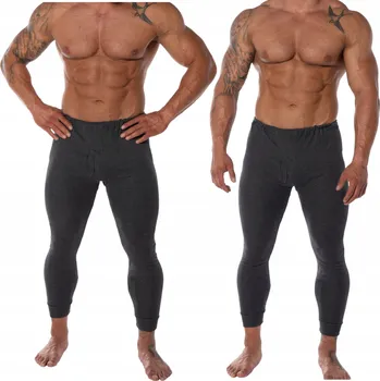 Pánské termoprádlo 2 ks Polské bavlněných termo kalhot pro muže, teplé Bavlna kalhoty, velikost 3XL