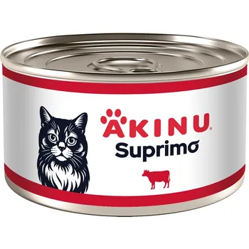 Krmivo pro kočku Akinu SUPRIMO Mleté s hovězím konzerva pro kočky 200 g