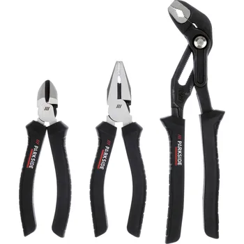 Kleště PARKSIDE PERFORMANCE® Sada kleští, 3dílná (boční štípací / kombinované / instalatérské kleště)
