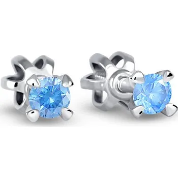 Náušnice Soliter Náušnice z bílého zlata s topazem 236 051 00928 5700550 + 2 měsíce na vrácení zboží