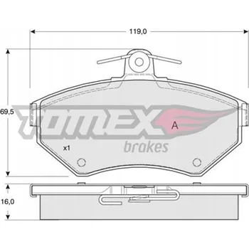 Brzdová destička Brzdové destičky PŘEDNÍ VW GOLF III 96- 1.4 - 1.9