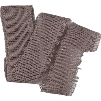 Stuha Stuha bavlněná VILLAGE SOUL Lavender levandulová 40mm x 2m (12,-Kč/m) (Stuha bavlněná, barva levandulová, oboustranná, s třásnitými okraji)