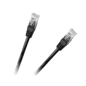 Síťový kabel CABLETECH Internetový kabel 3,0m CCA černý cat.6e