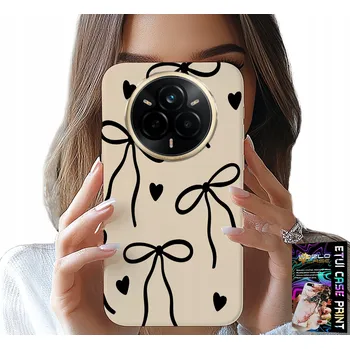 Pouzdro na mobilní telefon POUZDRO pro Realme 14 Pro 5G - Béžové mašle a stuhy, moderní