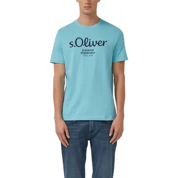 s.Oliver pánské triko s krátkým rukávem 2139909 66D1 Modrá XL