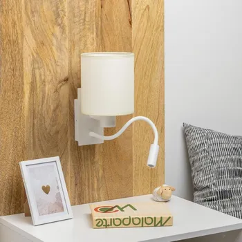 Nástěnné svítidlo Brilagi - LED Nástěnná lampa NUBILA 1xE27/25W/230V + LED/3W bílá/krémová