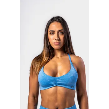 NEBBIA Sportovní podprsenka se střední oporou TOTALLY SEAMLESS modrá M