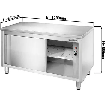 Jídelní stůl G.Gastro Ohřevná skříň PREMIUM - 1200x600mm