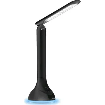 Lampička Nabíjecí stmívatelná LED stolní lampa 4W 250lm denní světlo RGB podstavec černá