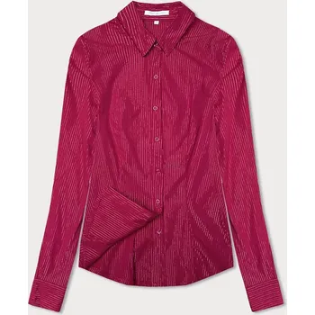 Dámská košile Tmavě růžová dámská halenka se stříbrnými proužky (AWT0111) odstíny růžové M (38)