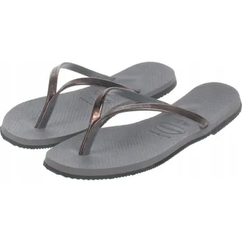 Dámská obuv HAVAIANAS DÁMSKÉ ŠEDÉ ŽABKY KLASICKÉ S LOGEM 37-38 JWI