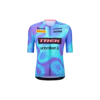 Sport Trek pánský cyklistický dres replika Santini týmu-Unbroken XC, světle modrá - XL