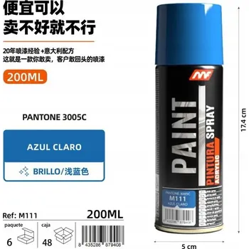 Barva ve spreji Barva ve spreji světle modrá 200 Ml, 6 Ks