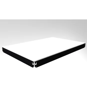 Dílenský regál Patro k regálu Biedrax 45 x 120 cm, černé, police bílé lamino 12mm, nosnost 200 kg